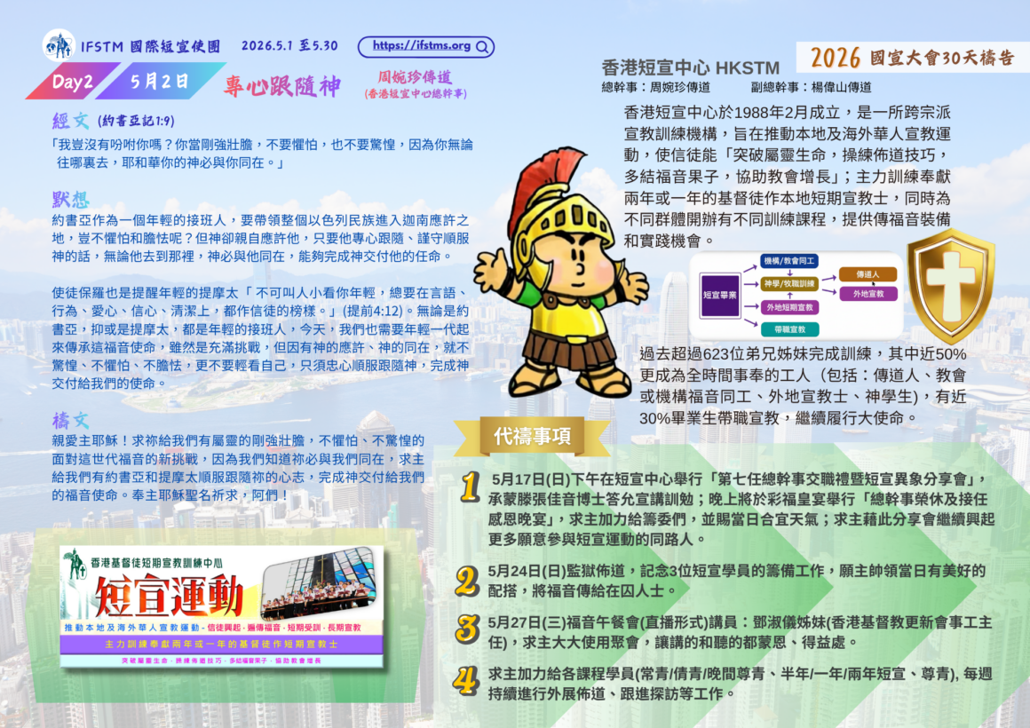 2026國宣大會30天禱告Day2